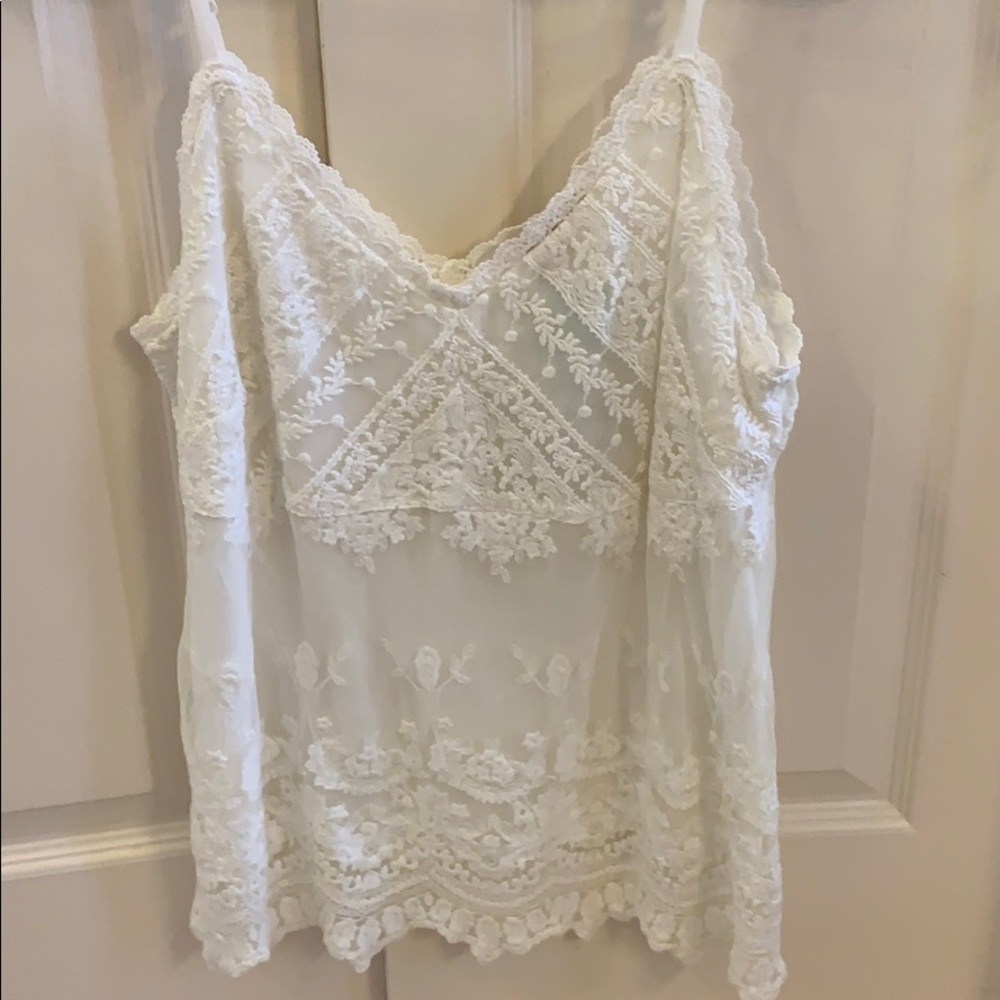 White lace top